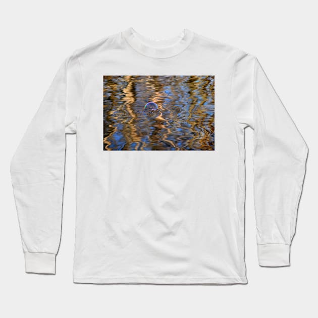 Water reflections & bubble Long Sleeve T-Shirt by LaurieMinor